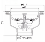 Bonde de vidange panier or brossé