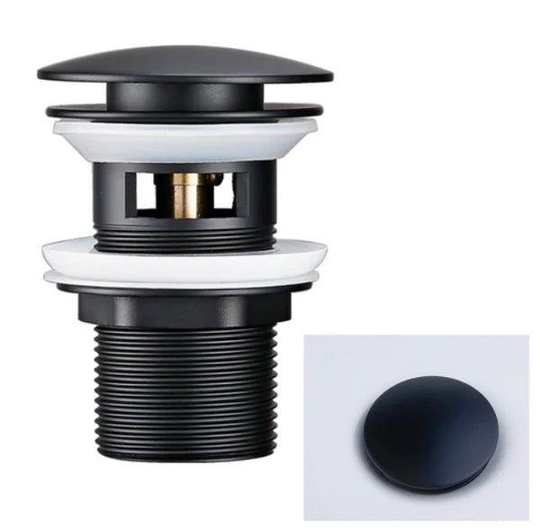 Bonde de vidange noir mat