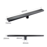 Caniveau de douche gri brossé