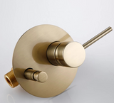 Colonne de douche encastrée or brossé