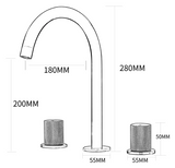 Robinet de salle de bain gris brossé