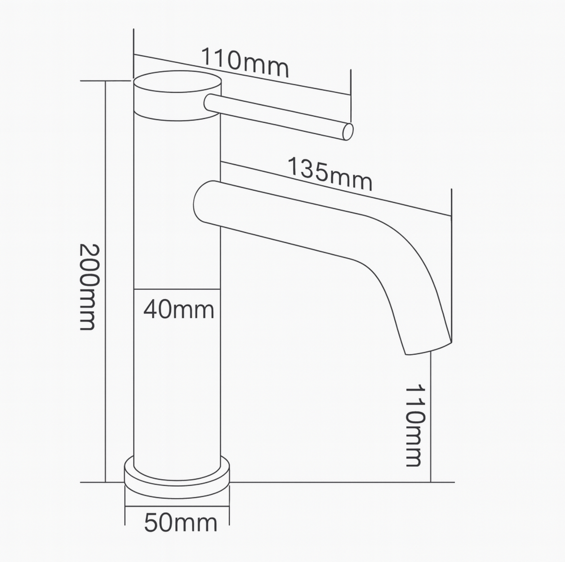 Mitigeur de salle de bain or brossé