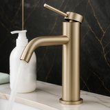 Mitigeur de salle de bain or brossé