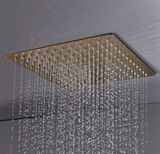 Colonne de douche encastrée or brossé