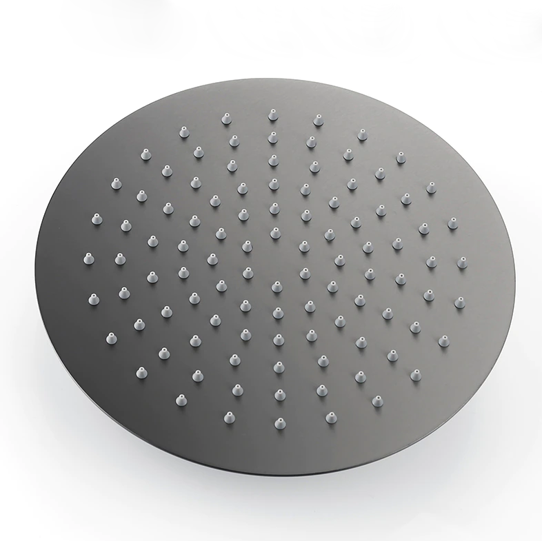 Colonne de bain encastrée gris brossé