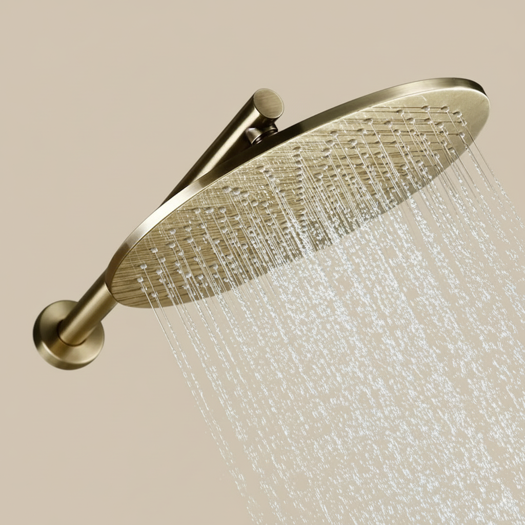 Kit bain douche encastré or brossé