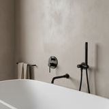 Colonne de bain encastré noir mate