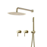 Colonne de douche encastrée or brossé