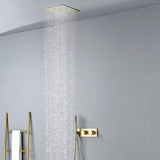 Colonne de douche encastrée or brossé