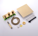 Colonne de douche encastrée or brossé