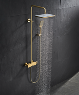 Colonne de douche et bain or brossé