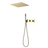 Colonne de douche encastrée or brossé