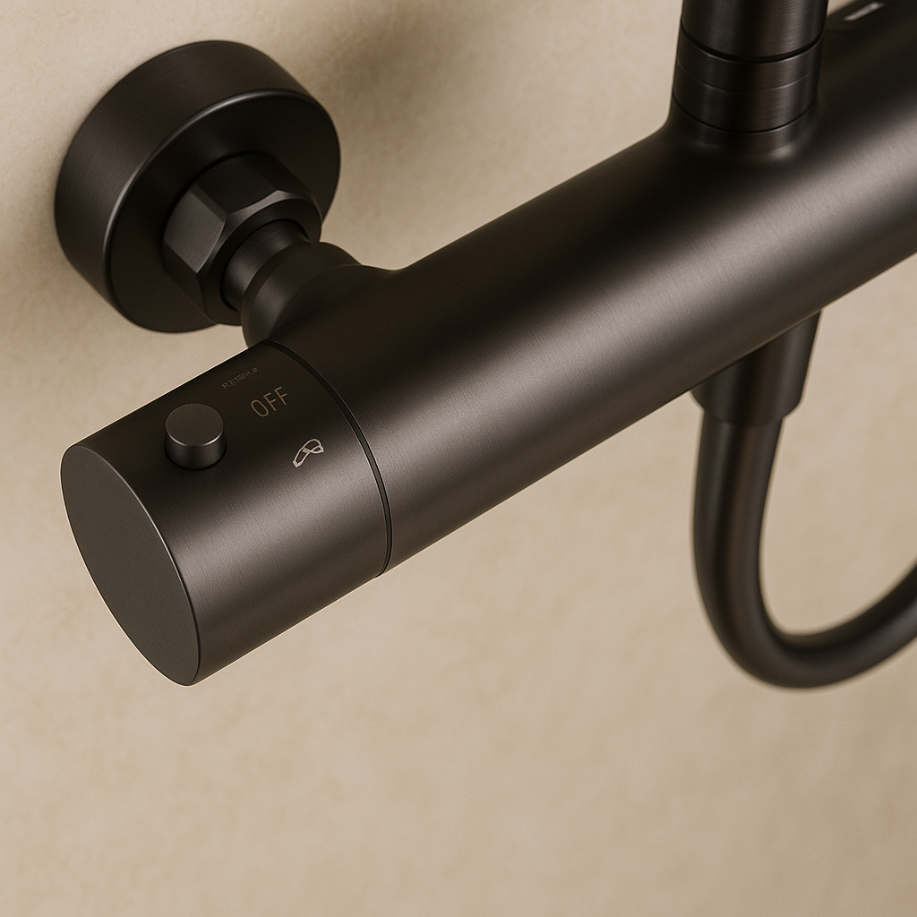 Colonne de douche gris brossé