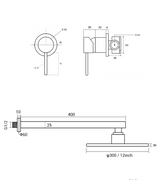 Colonne de Douche encastrée or rose brossé