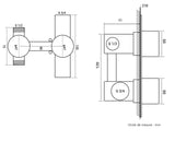 Colonne de douche encastrée or rose brossé