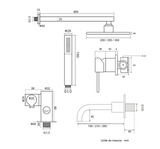 Ensemble de bain chrome