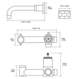 Mitigeur salle de bain encastré gris brossé