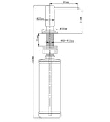 Distributeur de savon encastré ro brossé