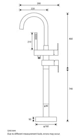 Mitigeur baignoire îlot chrome