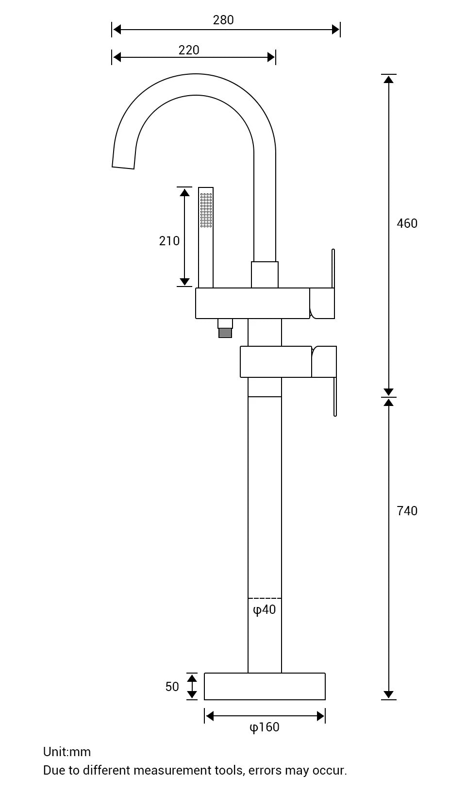 Mitigeur baignoire îlot chrome