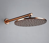 Double colonne de douche encastrée or rose brossé