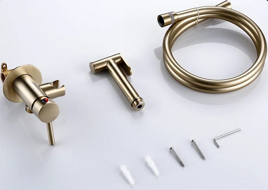 Douchette hygiénique or brossé