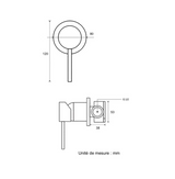 Douchette à main or brossé