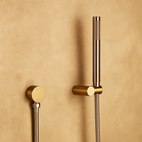 Colonne de douche encastrée or brossé