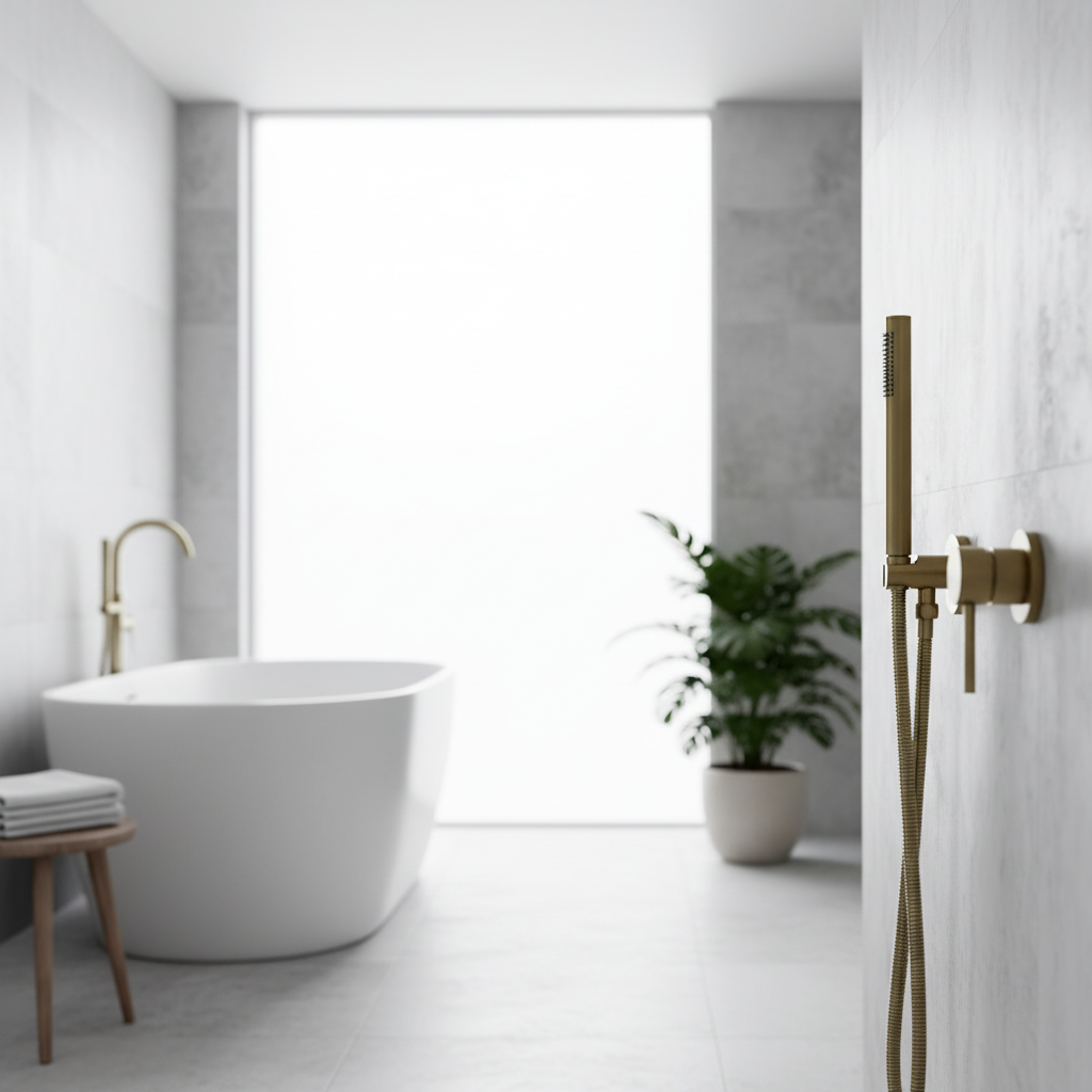 Douchette à main or brossé