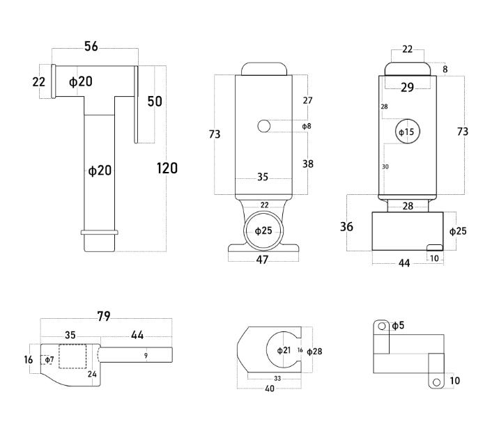 Douchette à main gris brossé