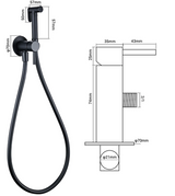 Douchette à main gris brossé