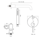 Ensemble de bain gris brossé