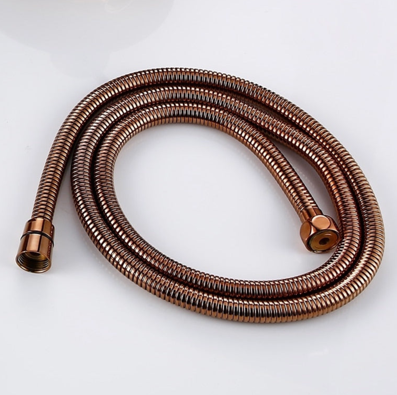 Flexible de douche or rose brossé