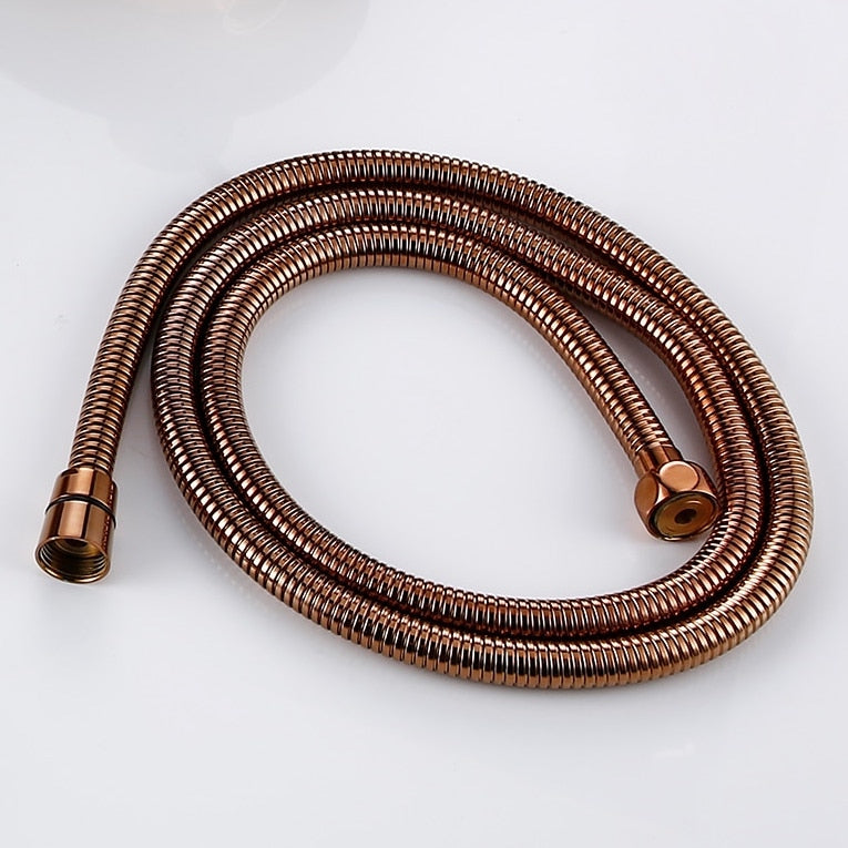 Colonne de douche encastrée or rose brossé