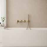 Colonne de bain encastrée or brossé