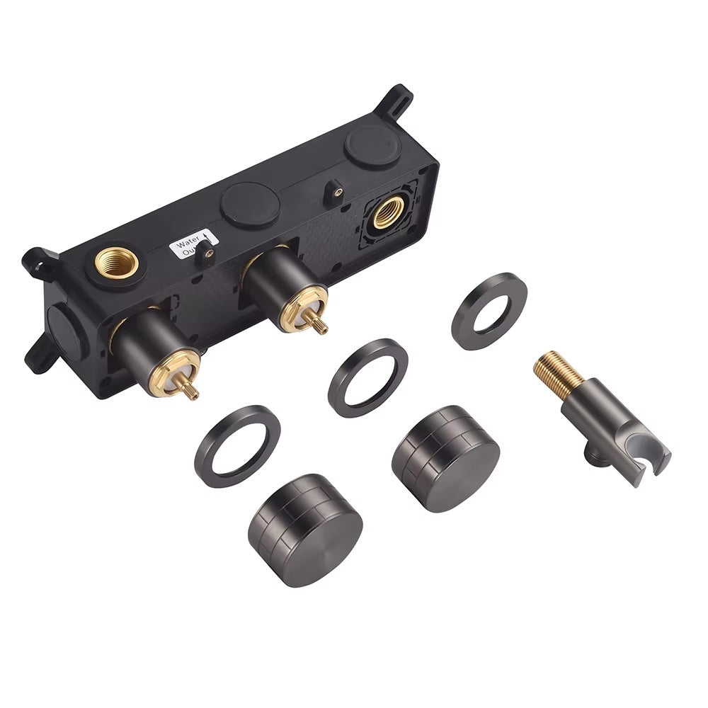 Mitigeur de baignoire encastrable gris brossé