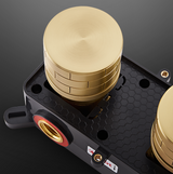 Colonne de douche encastrée or brossé