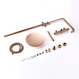 Colonne de douche thermostatique or rose brossé