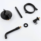 Colonne de bain encastré noir mate