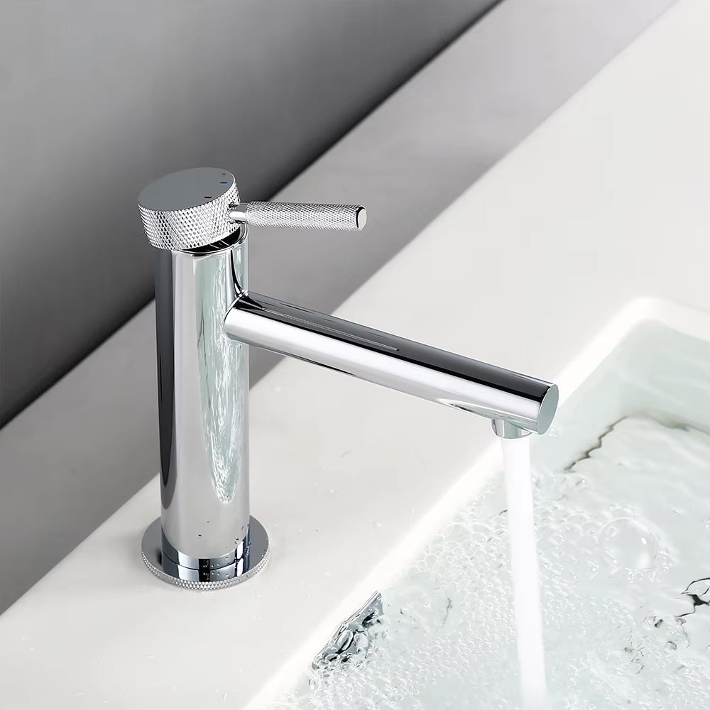 Mitigeur de salle de bain chromé