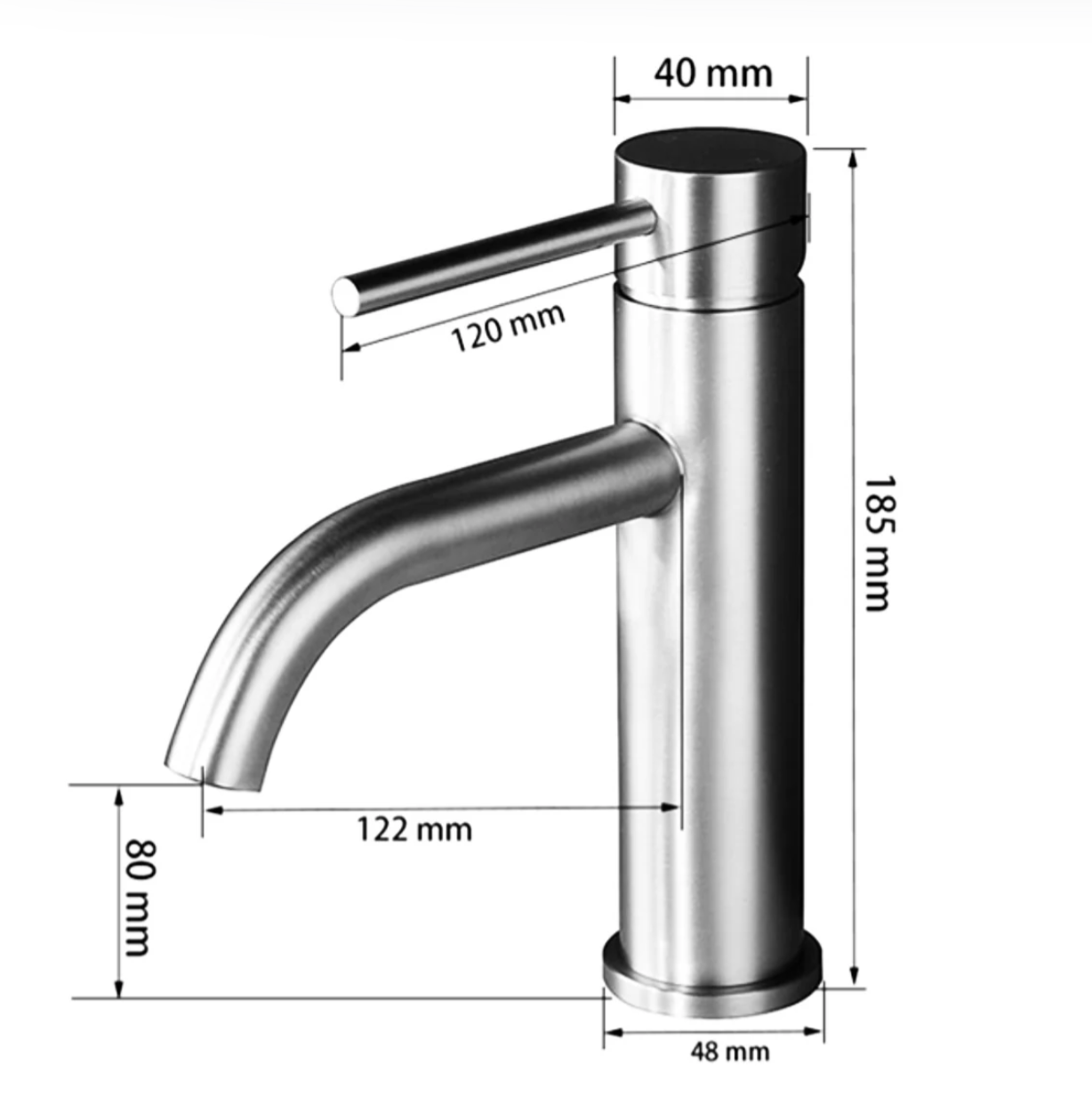 Mitigeur de salle de bain chrome