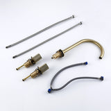 Robinet de salle de bain or brossé