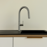 Mitigeur avec douchette gris brossé