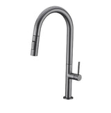 Mitigeur avec douchette gris brossé