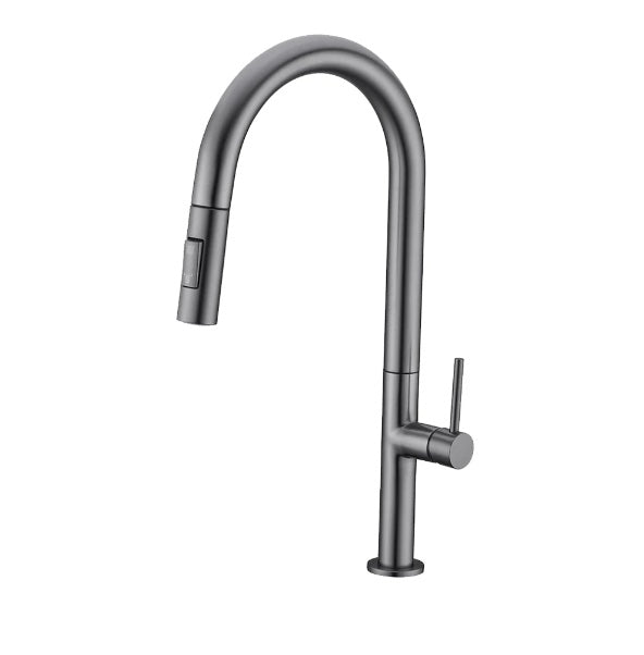 Mitigeur avec douchette gris brossé