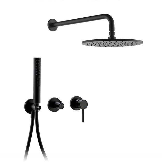 Colonne de douche encastrée noir mate