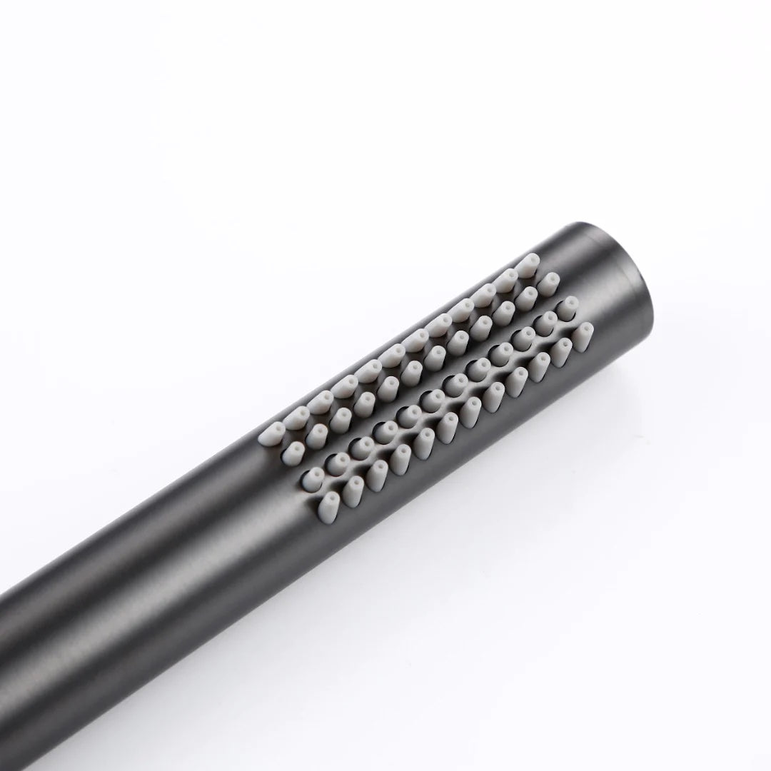 Colonne de douche encastrée gris brossé