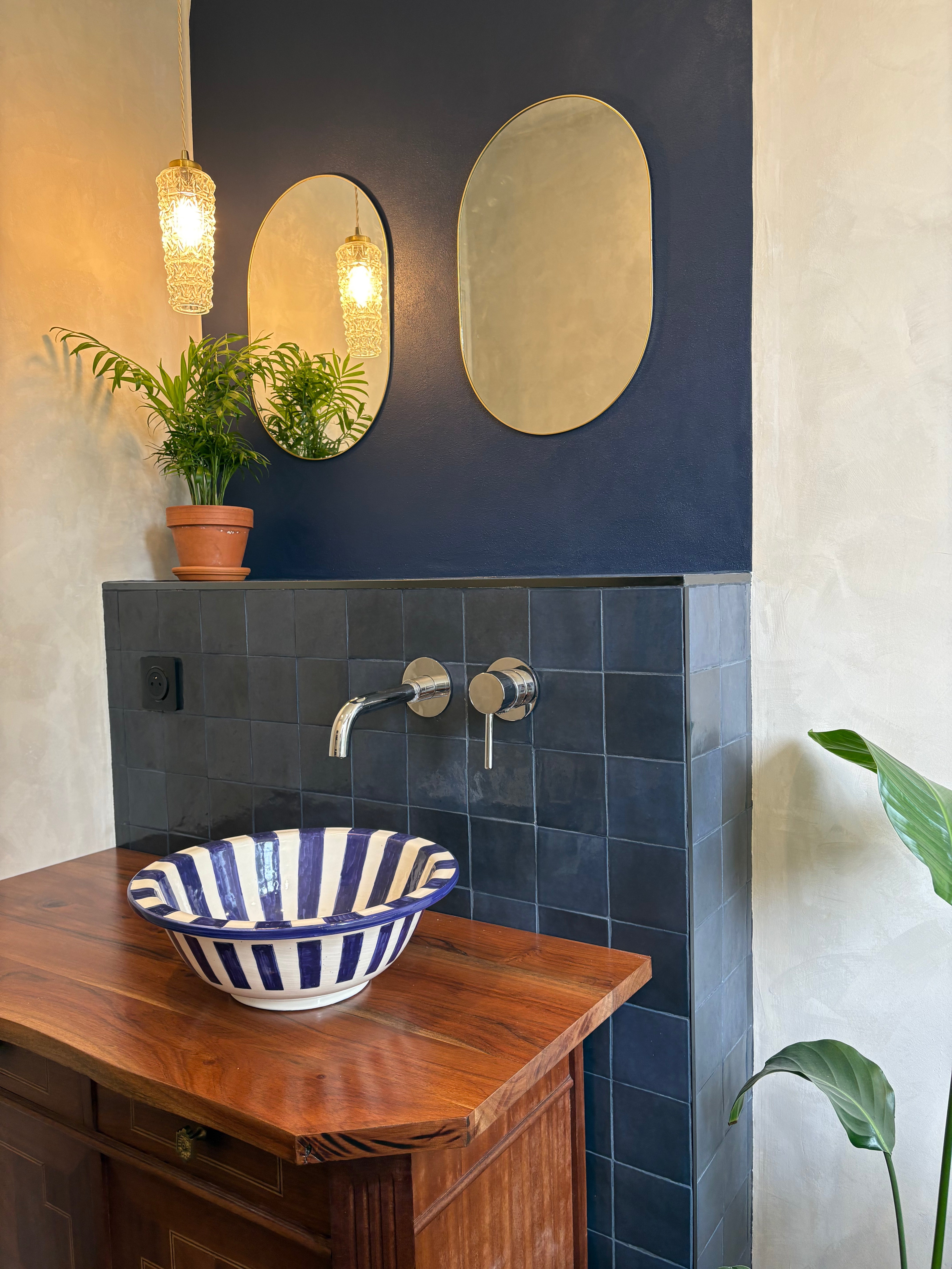 Mitigeur encastré chromé