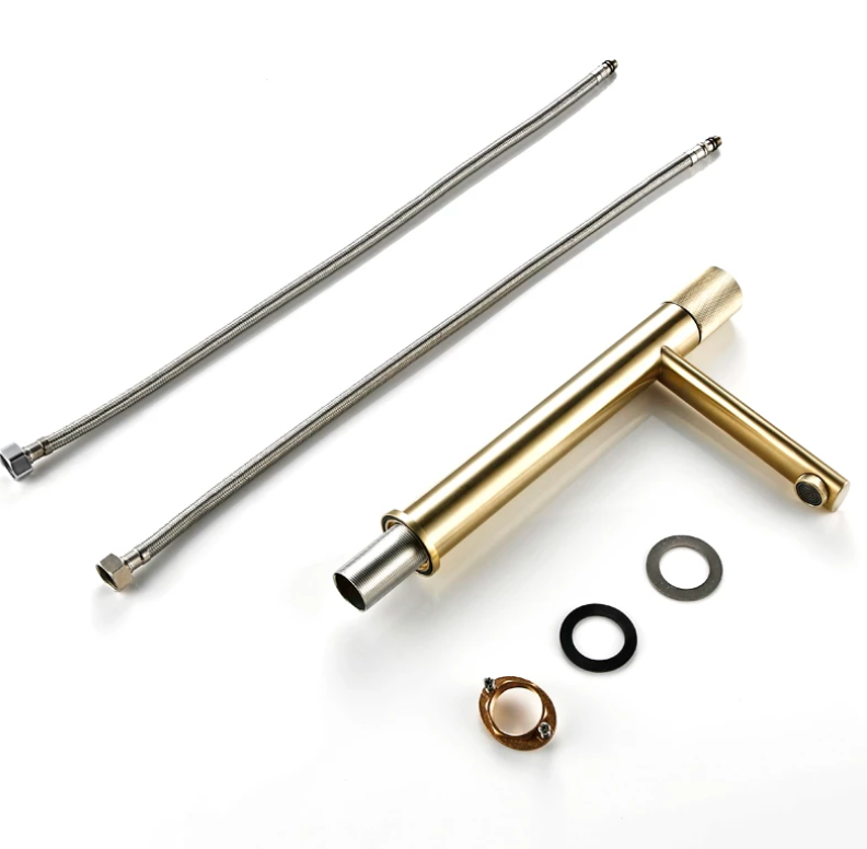 Mitigeur de salle de bain or brossé