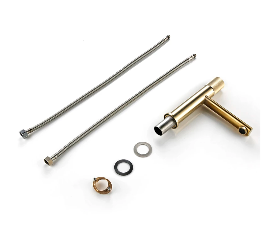 Mitigeur de lavabo or brossé